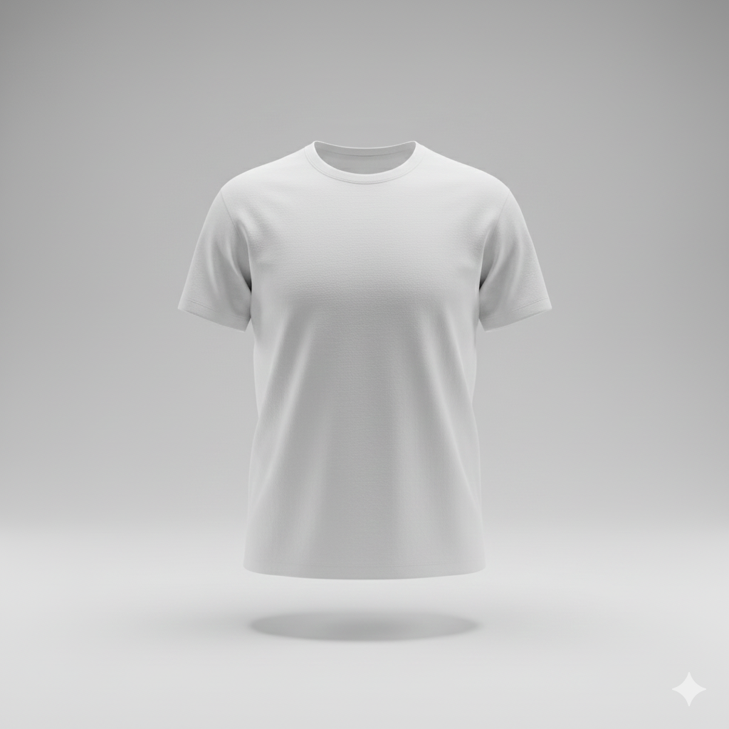 Round Neck Half Sleeve Cotton T-Shirt - 180 GSM