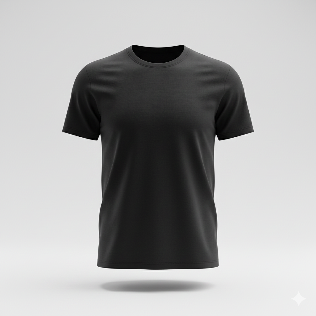 Round Neck Half Sleeve Cotton T-Shirt - 180 GSM